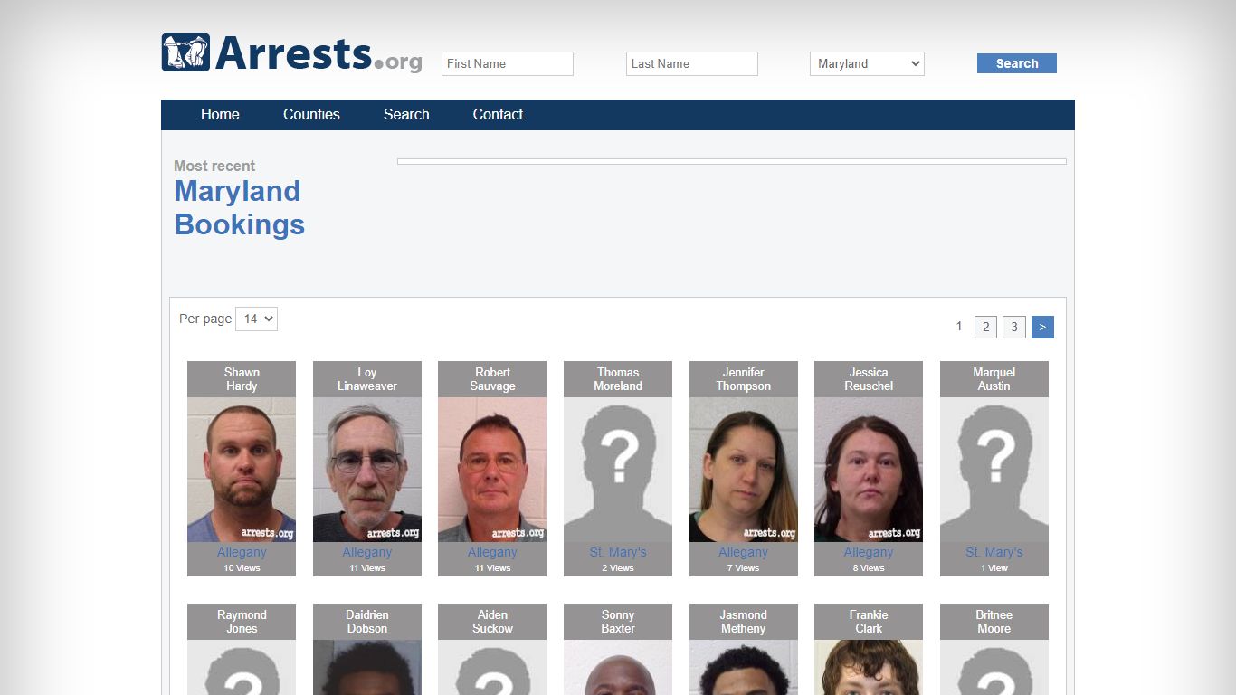 Maryland Arrests and Inmate Search